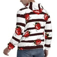 thumbnail image 4 of Bingfone Ladybugs On Black And White Striped1 Men'S Drawstring Hoodie Long Sleeve Pocket Sweatshirts-4x-Large, 4 of 9