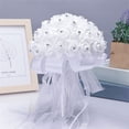 thumbnail image 5 of Necvior Durable Bridal Bouquet Artificial Flowers Wedding Flower with Crystal Ribbon Hand Bouquet for Bridesmaids Fake Flowers, 5 of 19