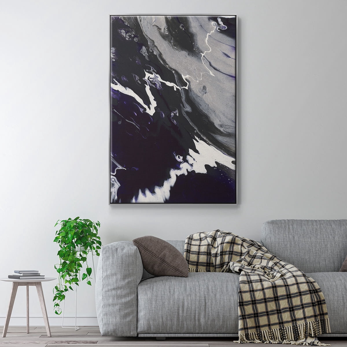 M108 Framed Premium Gallery Wrapped Canvas - Ready to Hang - 27 x 41 - Silver Floating Frame