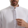 thumbnail image 4 of LOVZFMLL Jackets for Men's Muslim Robe Arab Middle Robe Long Style Long Sleeve Standing Neck Pocket Pullover Fashion Casual Robe, 4 of 8