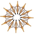 thumbnail image 3 of 12Pcs 100 Grain 3 Blade Crossed Broadhead Screw-in Arrows Tips for Compound Bow Crossbow Archery Hunting with Broadheads Yellow, 3 of 7