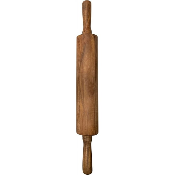Acacia Wood Rolling Pin, Brown