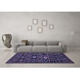 thumbnail image 3 of Ahgly Company Machine Washable Indoor Square Southwestern Blue Country Area Rugs, 7' Square, 3 of 4
