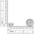 thumbnail image 6 of Gem Stone King 10K Two Tone Gold White Moissanite and Purple Amethyst Engagement Ring for Women | 2.00 Cttw | Oval 8X6MM | Gemstone Birthstone | Size 5, 6 of 7