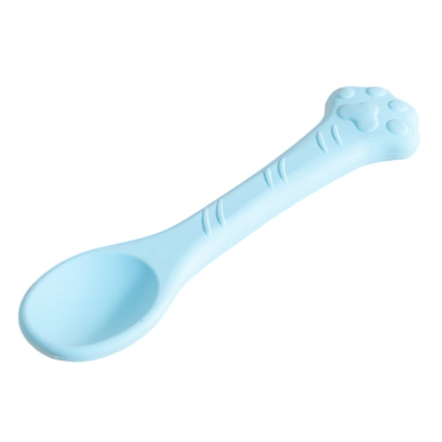 Cuchara de silicona para alimentar gatos, cuchara para premios de comida húmeda para gatos, cuchara mezcladora de comida para mascotas con mango de pata, artículos para mascotas