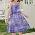 thumbnail image 4 of FamilyThread Girls Casual Fresh Style Sleeveless Dresses Spaghetti Strap Summer Swing Twirly Sundress A-Line Dress For 4-14Y, 4 of 7