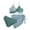 Green, variant on Shadoumai Girls Swimsuit 2 Piece Ruffled Bikini Top with Ruffled Bottom Summer Beach Girl Bathing Suits for 6-14 Years