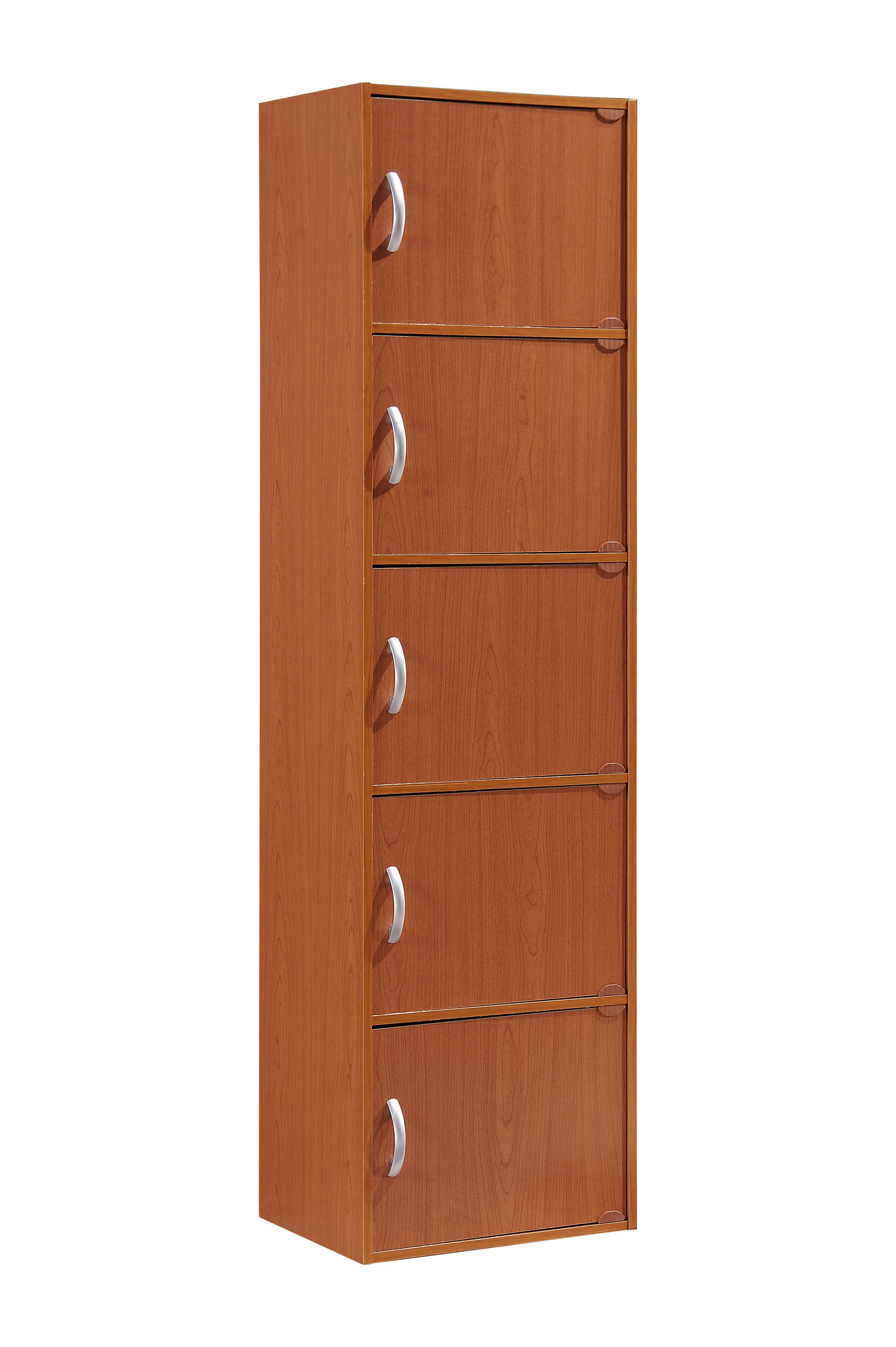 Hodedah 5 Shelf Door Multipurpose Cabinet Multiple Colors