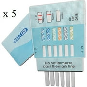 (5 pack) 12 Panel Multi-Drug Test Dip Card (AMP, BAR, BUP, BZO, COC, MDMA, MTD, OPI, OXY, PCP, TCA, THC)