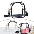 thumbnail image 1 of Bolso bandolera transparente para mujer, bolso bandolera para exteriores, portátil, impermeable, neceser, neceser para niños, juguetes, maquillaje, Negro, 1 of 10