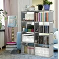 thumbnail image 6 of Portable 8-Cube Bookcase Adjustable Bookshelf Organizer Shelf Unit  Cube Cabinet Closet Cabinet for Office Home Bedroom, 6 of 8