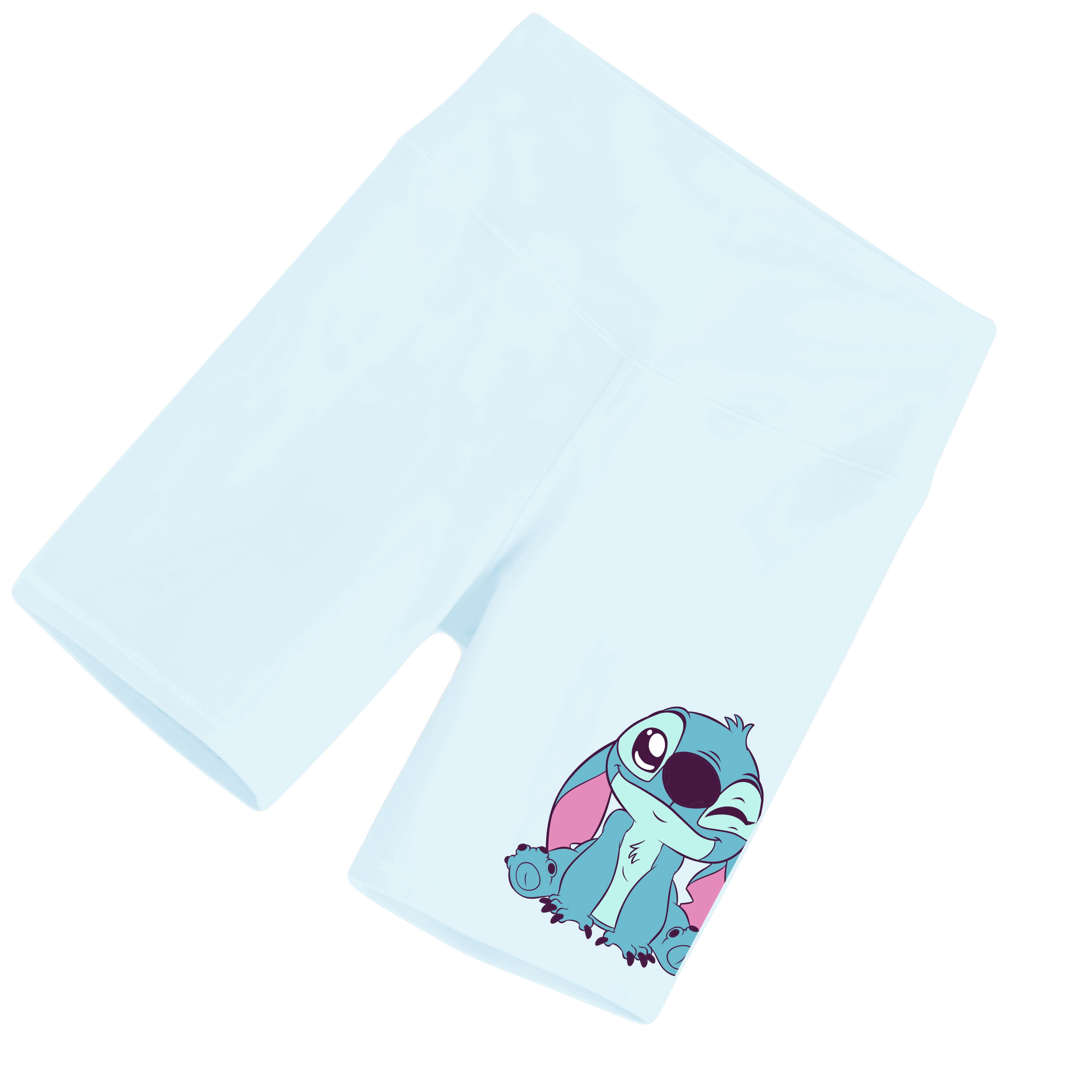 Disney Girls Lilo and Stitch Biker Shorts and T-Shirt- Little and Big Girls Sizes 4-16