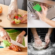 1000Pcs Disposable Transparent Barbecue Gloves Work for Food Service Gloves,Cooking, Cleaning, Hair Coloring, Painting, BBQ, Food Handling