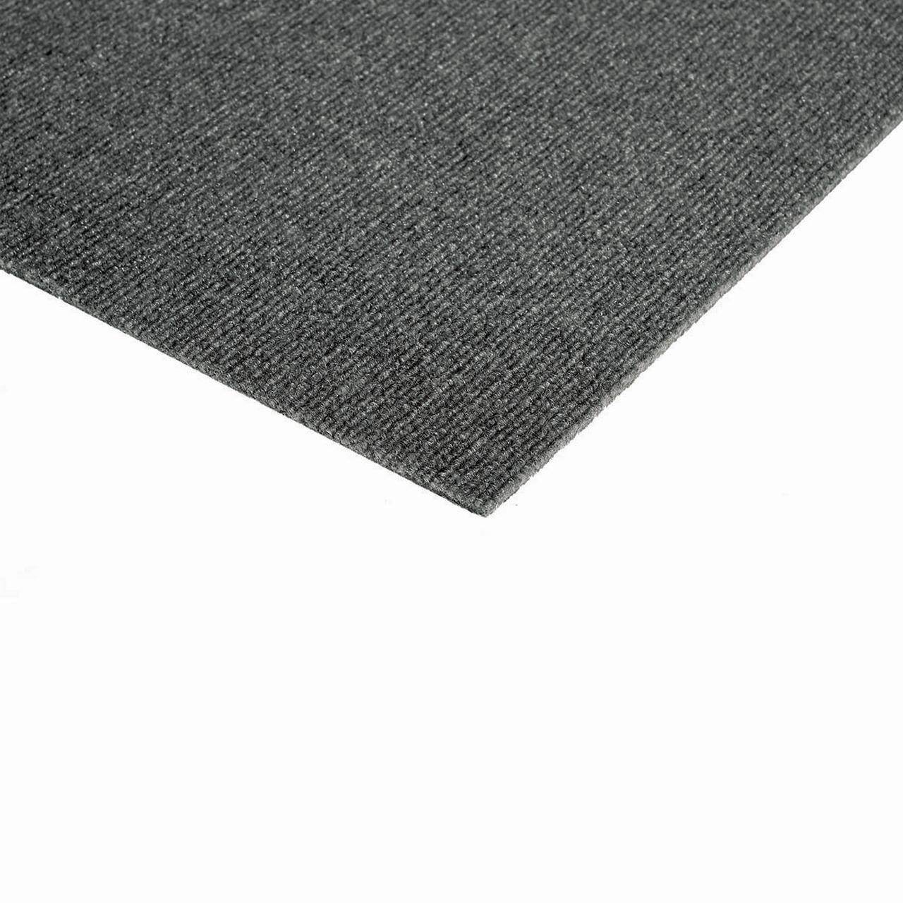 Ridge Sky Grey Carpet Tiles - 24" x 24" Indoor/Outdoor, Peel and Stick Carpet Tiles - 60 sq. ft. per box – Pack of 15 Tiles