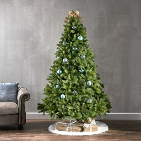 Christopher Knight Home 7-Foot Mixed Spruce Pre-Lit String Light or Unlit Hinged Artificial Christmas Tree