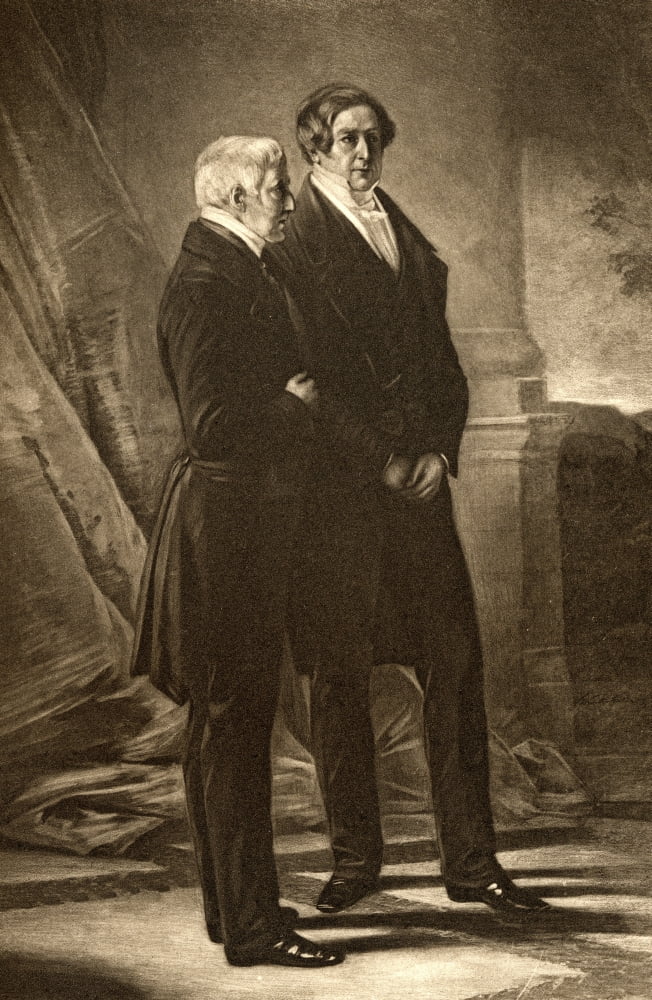 Arthur Wellesley 1StDuke Of Wellington1769-1852 British Soldier And Statesman And Sir Robert Peel 2Nd Baronet1788-1850 British Prime Minister (1834-35 1841-46) Engraved By Walker And Boutall From The