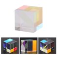 thumbnail image 1 of Walfront Stained Glass C-ube Six-Sided Bright Light Combine Prism Beam Splitting Prism For Teaching  Or  Researching, 1 of 8