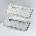 thumbnail image 3 of 2pcs Home Shoes Storage Racks Fold Wall-mounted Paste PP Shoe Racks Bathroom Wall Flop Suction Wall Durable Shoes Racks (Grey+White), 3 of 4