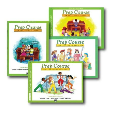 Alfred Basic Piano Prep Course Level C - Four Book Set - Lesson, Theory, Technic and Notespeller