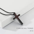 thumbnail image 5 of APSVO Black Cross Necklace for Men Baseball Pendant Chain Stuff Accessories Items Catholic Religious Christian Birthday Fathers Day Jewelry Gifts Dad Husband Son Boyfriend Teen, 5 of 6