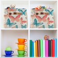 thumbnail image 6 of Yayeee Canvas Storage Basket with Handles for Shelves Fabric Bins Closet Organizer, Watercolor Butterflies, 6 of 8