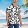 thumbnail image 5 of Daiia Hand Drawn Snake Hawaiian Shirt for Men Gentle Cotton Regular Short Sleeve Casual-Small, 5 of 9