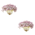 thumbnail image 3 of Naiovety Flores artificiales de hortensia, ramas de seda de calidad, decoración para fiesta de boda, bricolaje, guirnalda de simulación, Violeta 2piezas, 3 of 6