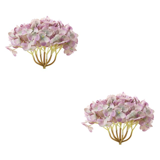 Wosthever Ramas de Hortensia de flores artificiales, seda de alta calidad, decoración para fiesta de boda en casa, de simulación DIY, Violeta 2piezas
