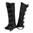 thumbnail image 2 of Milaget Shoe Cover Adjustable Leg Guard Shoe for Historical Reenactment Black, 2 of 3