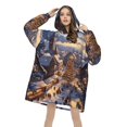 Christmas snow blanket hoodie, wool blanket sweatshirt for adult