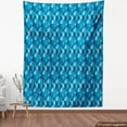 thumbnail image 4 of Ambesonne Geometric Fabric by the Yard Upholstery, Semi Rounds in Mosaic Art, 10 Yards, Sea Blue and Seafoam, 4 of 5
