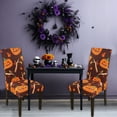 thumbnail image 3 of Uxgjfwu Halloween Chair Cover with Pumpkin Design Stretch Washable Removable Slipcovers, Dining Chair Protector for Home Hotel Restaurant Kitchen Decor and Party Use, 3 of 6