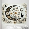 thumbnail image 3 of Ambesonne Hippie Tapestry King Size, Modern Scandi Crescent Boho, 104"x88", Grey Yellow Charcoal Grey, 3 of 3