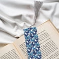 thumbnail image 6 of Kdxio Blue and White Butterflies Print Metal Tassel Bookmarks,Perfect Gift for Art Lovers and Bookworms Metal Bookmarks for Women, 6 of 8
