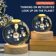 thumbnail image 1 of Luces de noche brillantes con forma de astronauta planetario de cristal, luces de noche con alimentación USB, luz de noche cálida/RGB, regalo para niños, lámpara de noche, lámpara de cristal, 1 of 5