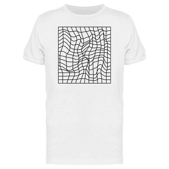 Distorted Grid Vaporwave Graphic T-Shirt Men -Image by Shutterstock, Male Large
