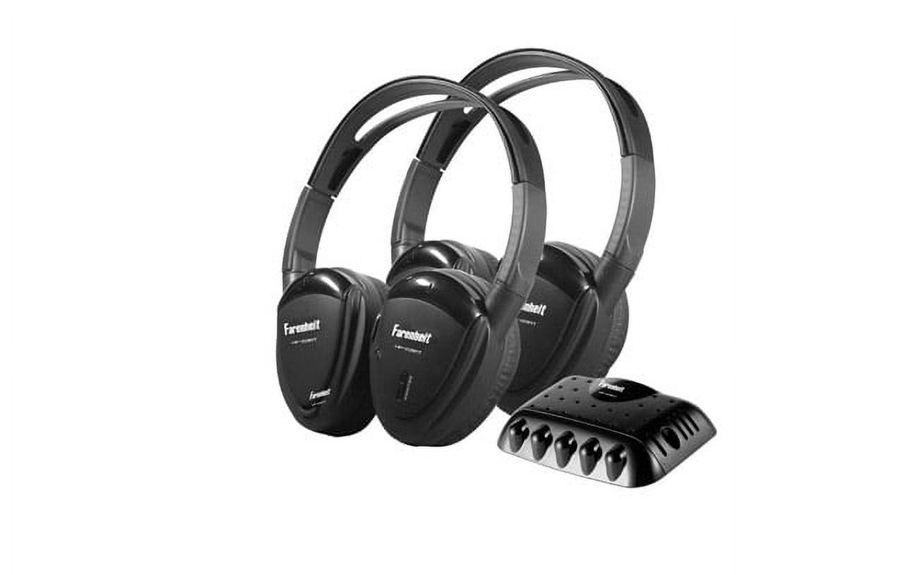 Power Acoustik Wireless Noise Cancelling Over-Ear Headphones, Black, HP-22IRT - image 2 of 3