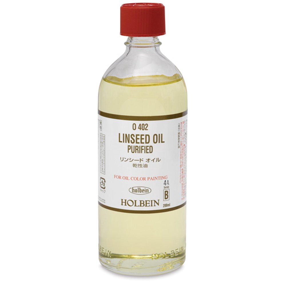 Holbein Purified Linseed Oil 200 ml Bottle