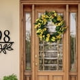 thumbnail image 4 of YOHAVEN Rose Flower Wreath 15.7", Artificial Floral Door Wreath Hanging Decorations for Wedding Party Holiday Christmas Farmhouse Wall Front Door Decor, 4 of 7