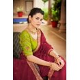 thumbnail image 3 of Heavy Vichitra Red Sari Ethnic Traditional Indian Wedding Saree, 3 of 3