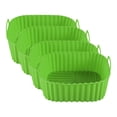 thumbnail image 1 of Bandeja de silicona para freidora de aire con asas, cesta antiadherente para freidora de aire, apta para lavavajillas, sin BPA, para una cocción uniforme y una limpieza fácil., 1 of 8