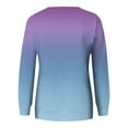 thumbnail image 5 of Scyoekwg Trendy Crewneck Sweatshirts Women Loose Ladies Sweatshirt with Pocket Long Sleeve Pullover Casual Gradient Color Fall Sweatshirt Pullover(Light Blue,XL), 5 of 5
