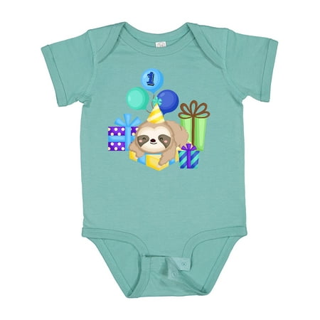 

Inktastic 1st Birthday Sloth Boys or Girls Baby Bodysuit