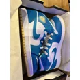 thumbnail image 2 of N I-K-E A i r-Jor-dan 1 Mid Aquatone White Shoes DQ8424-400 GS Size 12c, 2 of 6