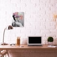 thumbnail image 2 of Stupell Industries Fashion Model Profile Flower Pink Gray Collage Design Canvas Wall Art by Ziwei Li, 2 of 5