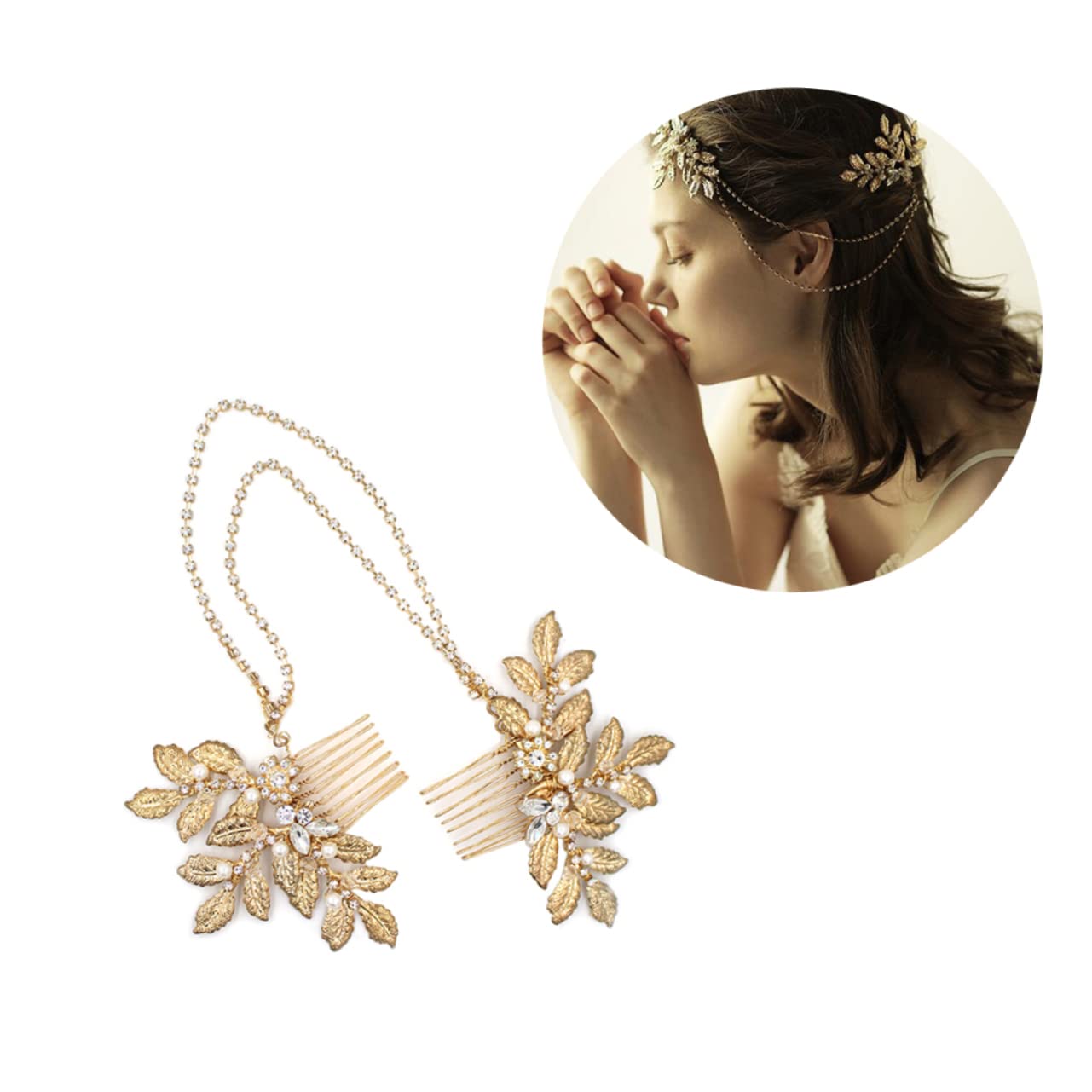 Headwear Forehead Ornament Forehead Retro Forehead Chain Golden Bride