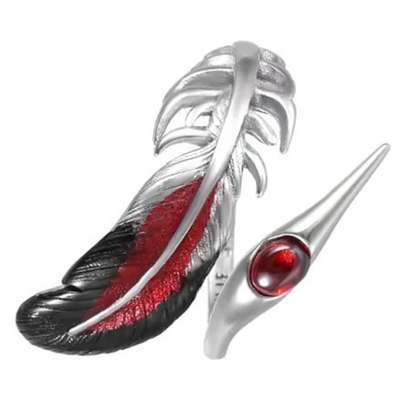 Stylish Modern Adjustable Open Toe Rings Silver Plated Copper Body Jewelry Feathered Inspired Designs for Women Men