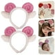 thumbnail image 2 of KAKOWELY 2 diademas adorables con orejas de cordero y cuerno de oveja para mujer, suaves y con maquillaje., 2 of 5