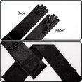 thumbnail image 3 of Long Elbow Satin Gloves, 21" Stretchy 1920s Opera Gloves Evening Party Dance Gloves,easily Use, 3 of 5