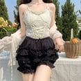 thumbnail image 5 of Women Layered Ruffle Lace Bloomers Pumpkin Shorts Japanese JK Girl Cute Bowknot Cake Safety Short Pant Frilly Knickers, 5 of 8